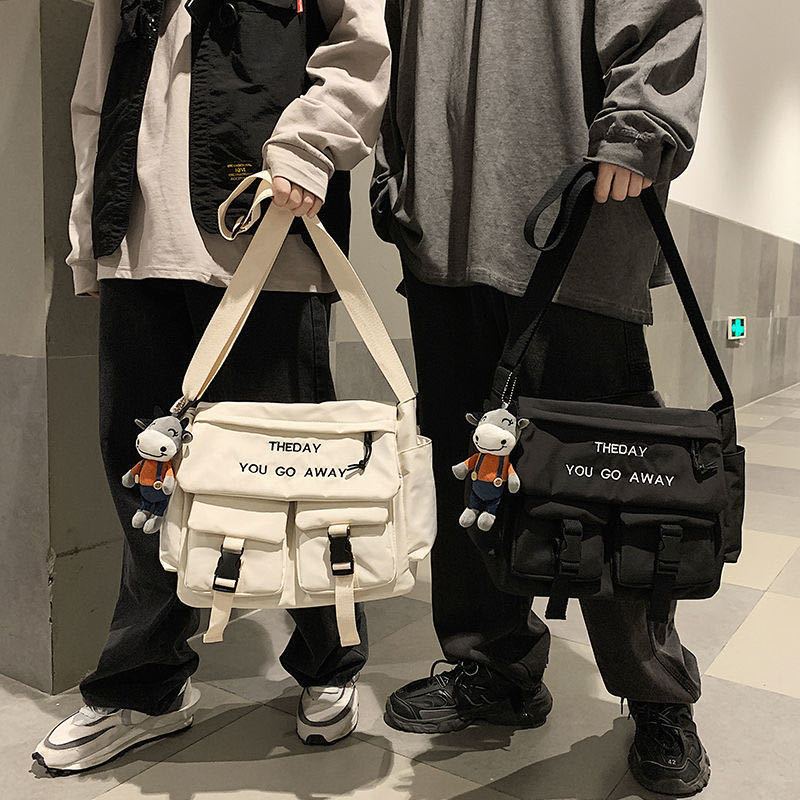 Messenger bag unisex Japanese Korean style school bag large capacity shoulder bag men fashion hip hop casual crossbody bag women Shopee Philippines