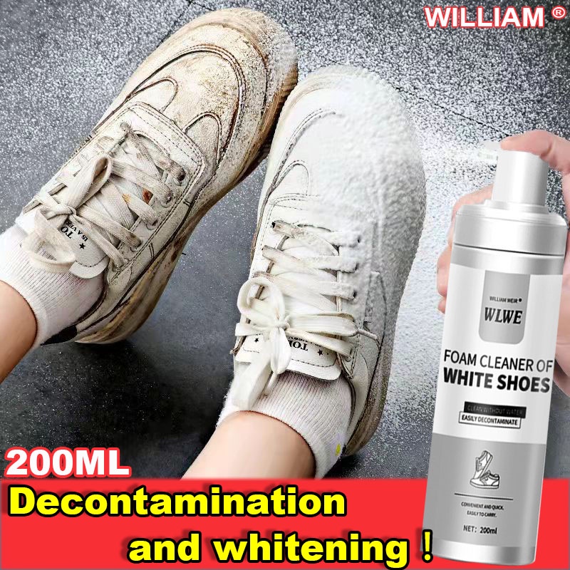 200ml Whitening Shoe Spray Wash-free Cleaning Foam Whitener Dry