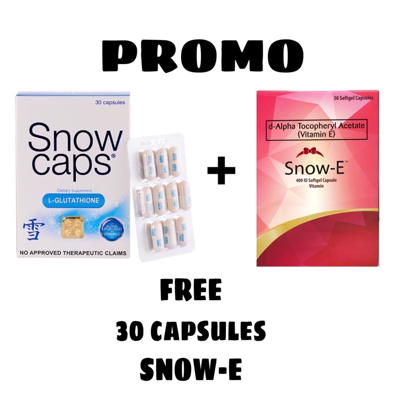 Snow Caps L-Glutathione with FREE Snow-E Capsule | Shopee Philippines