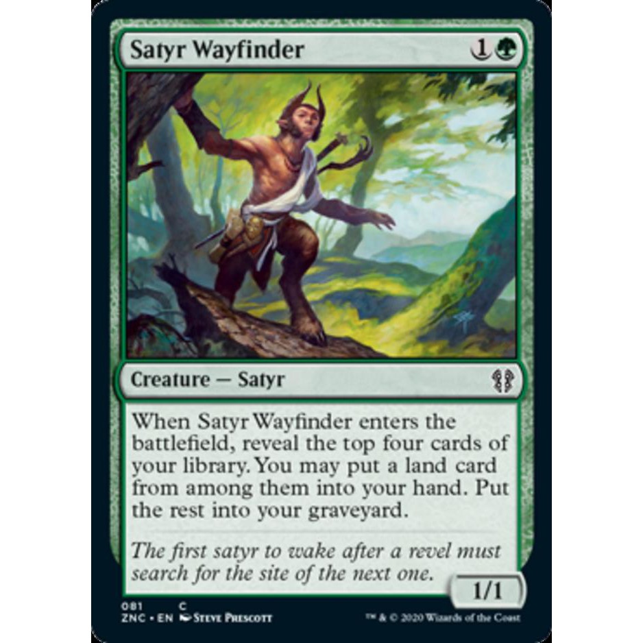 Magic the Gathering : Satyr Wayfinder - ZNC - MTG Green Satyr | Shopee ...