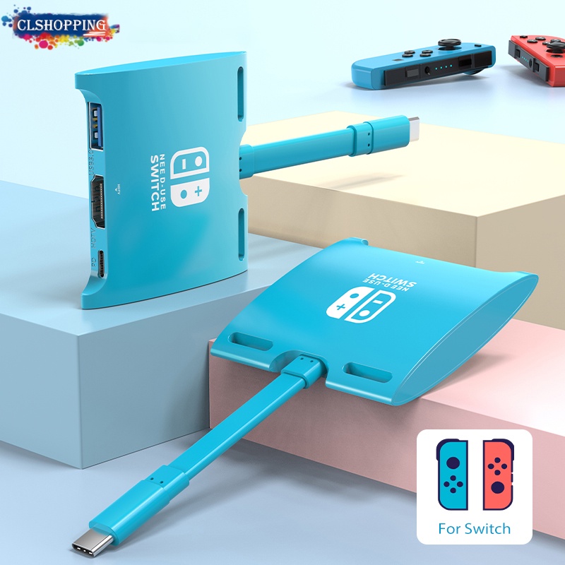 Switch Dock for Nintendo USB C to HDMI 4K PD Fast Charging USB Docking  for Laptop Dell Multi Hub H16