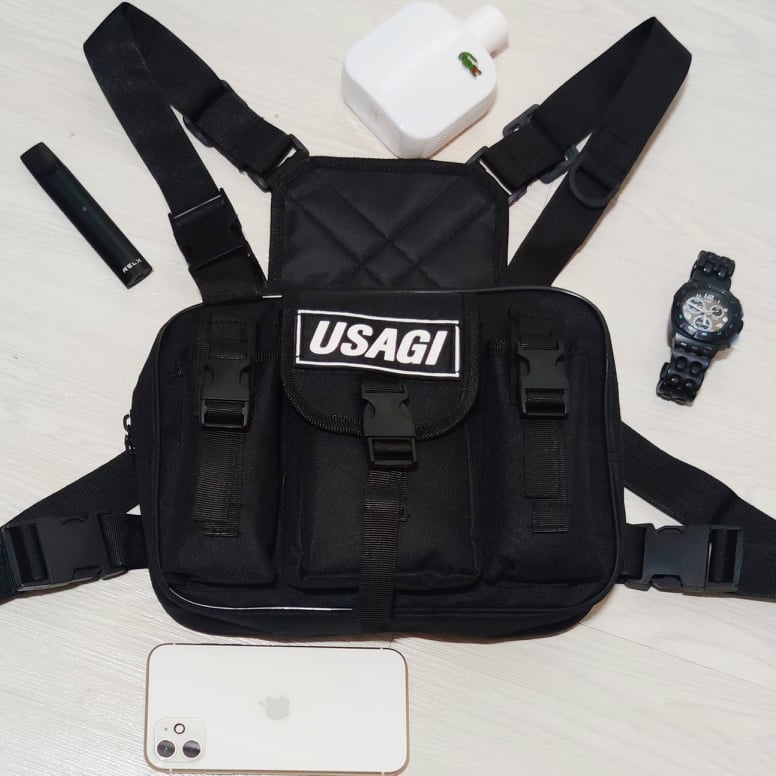 ☎USAGI Chest Bag Rig Anti Theft Tactical Vest with 3 pockets | Shopee ...