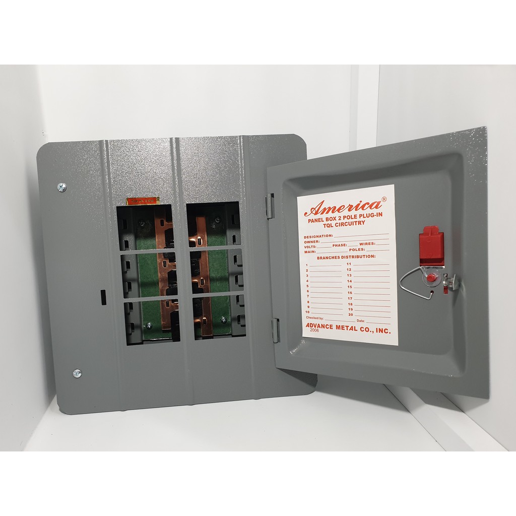Panel Box 6 Holes 4 Branches Plugin Original America Circuit Breaker Enclosure Shopee Philippines