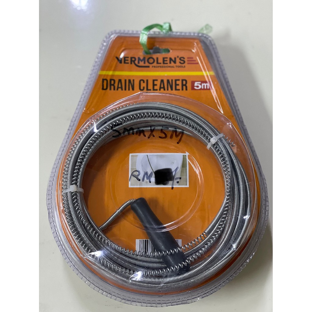 Vermolen's Wire Sink Drain Cleaner Flexible Rod Drain Auger Snake Drain