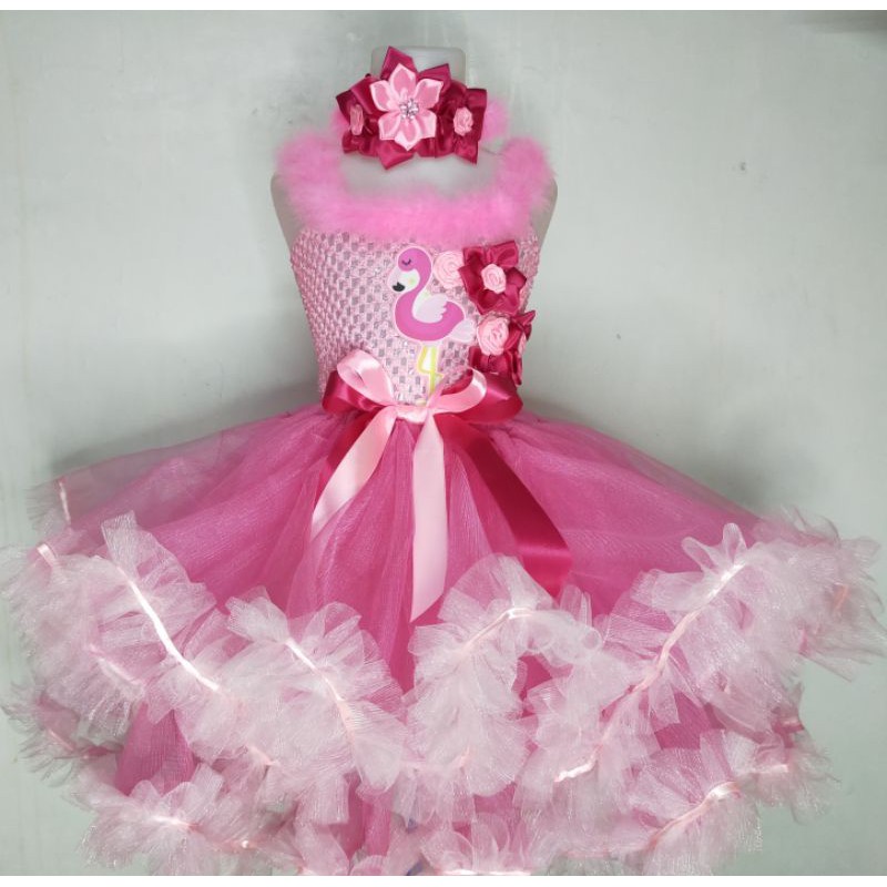 beautiful flamingo tutu dress for your kids birthday Shopee Philippines