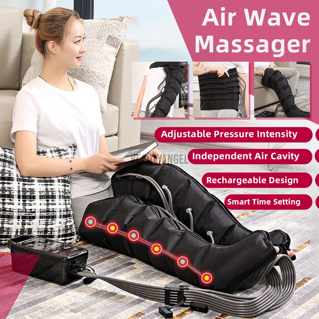 Electric Air Compression Massager Arm Waist Leg Body Air Wave Pressure Machine Shopee Philippines 