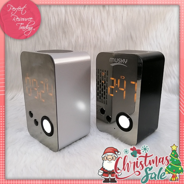 Musky Bluetooth Speaker with Digital Clock and Tuner Shopee Philippines