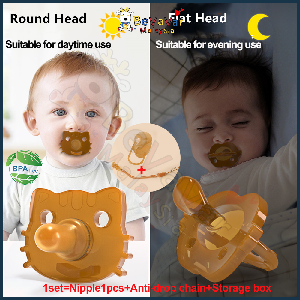 Bevavar Pacifier Penenang Silicone Baby Nipples Teethers Nano Silver ...