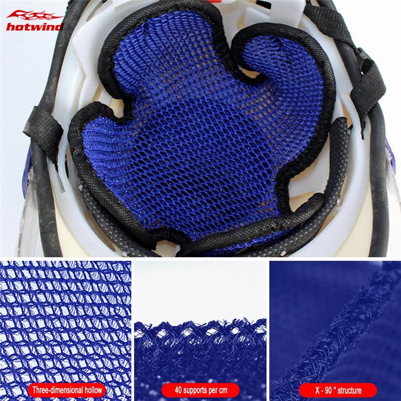 HW Motorcycle Helmet Padding Safety Cap Inner 3D Air Mesh Microfiber ...