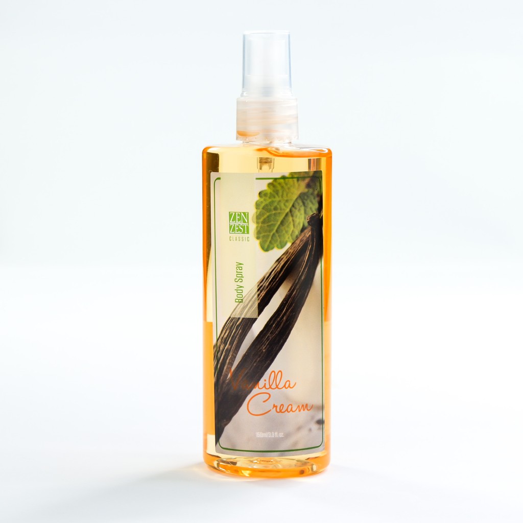 Zen Zest Oil Based Body Spray for Women 150mL VANILLA CREAM Long