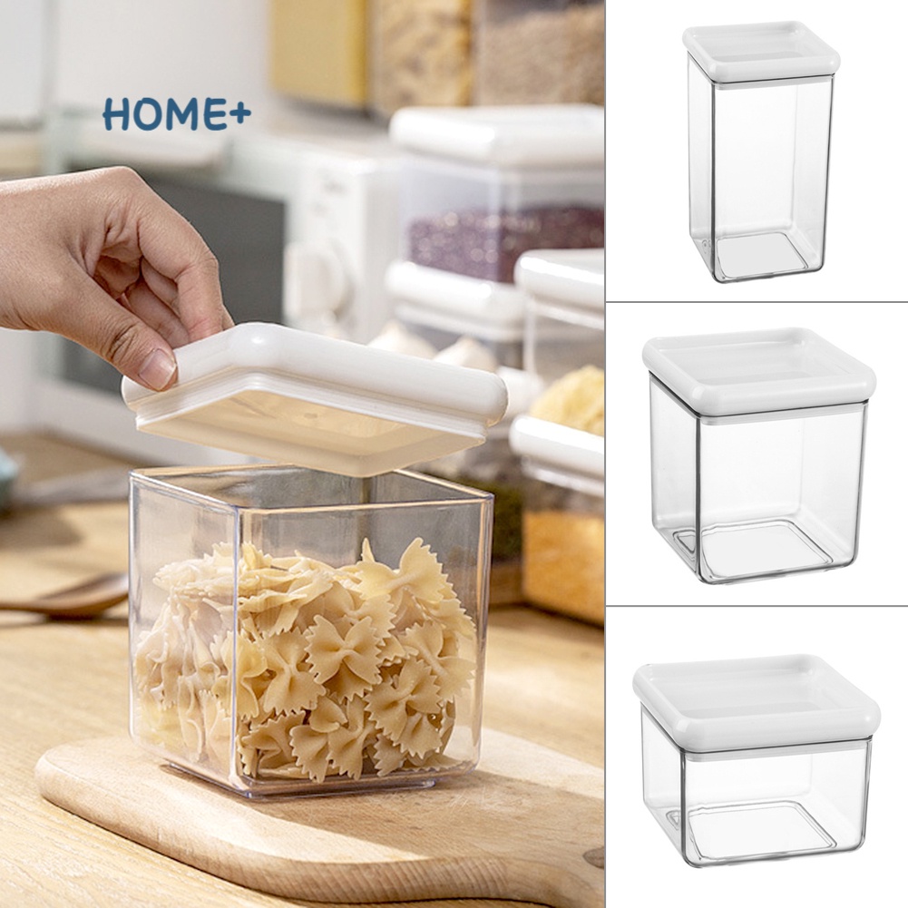 Vacuum Food Storage Container with Lid Transparent Dry Food Airtight