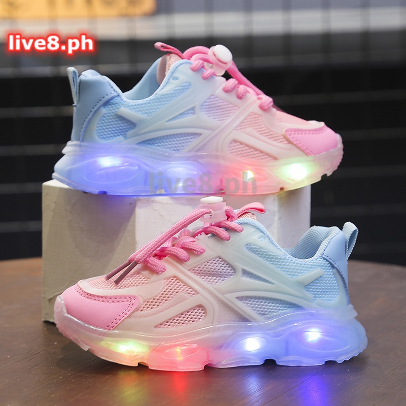 Live8.ph Kids Shoes Kids Sneakers LED Luminous Boys Shoes IS7W | Shopee ...
