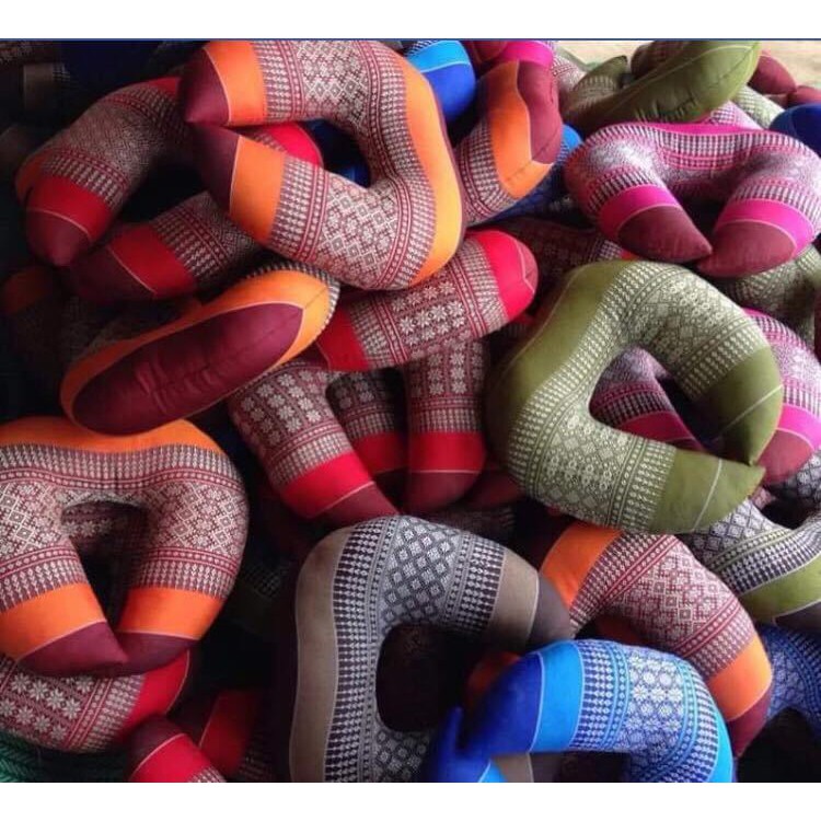 Authentic Kapok Neck Pillow Thai Pattern Weaving. Shopee Philippines