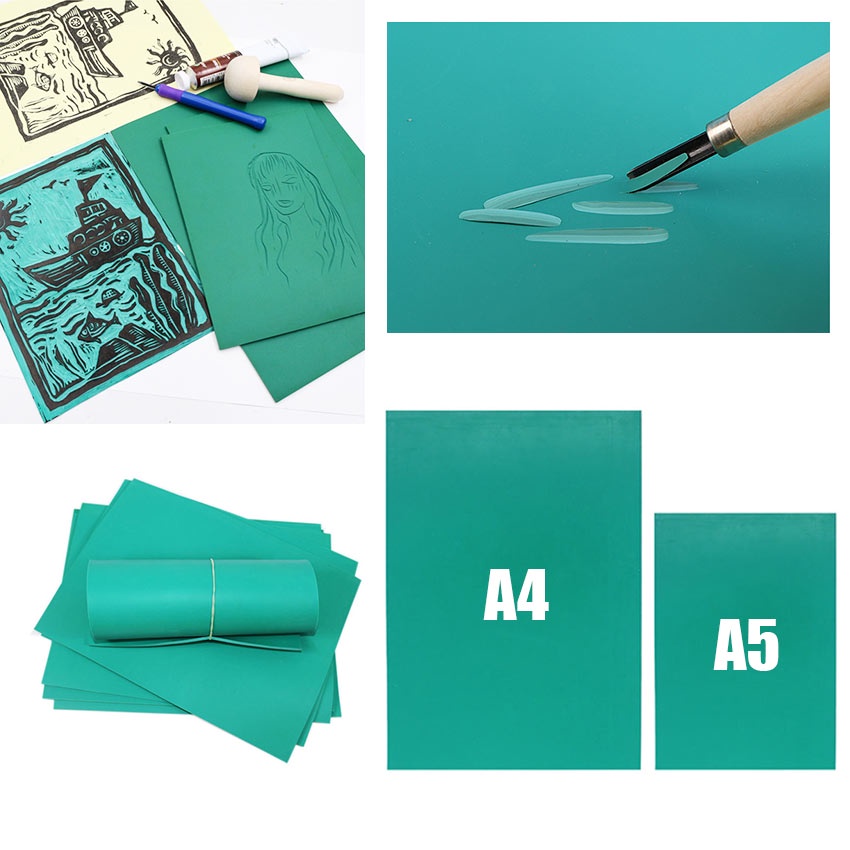 A4/A5 rubber carving block for Printing Engraving Sealer Stamp DIY