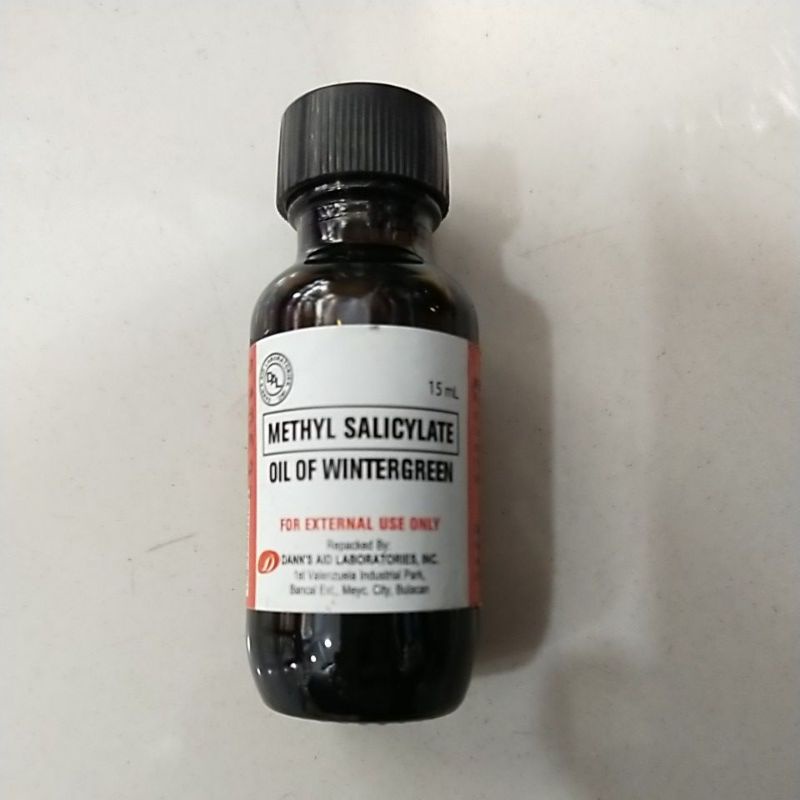 Wintergreen oil. Oil of wintergreen. Methyl salicylate. 15ml (BRAND DEPENDS ON AVAILABILITY