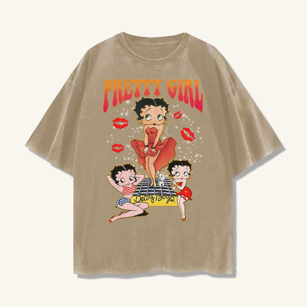 T Shirt Betty Boop Graphic Oversized Betty Boop Pretty Girl Oversize