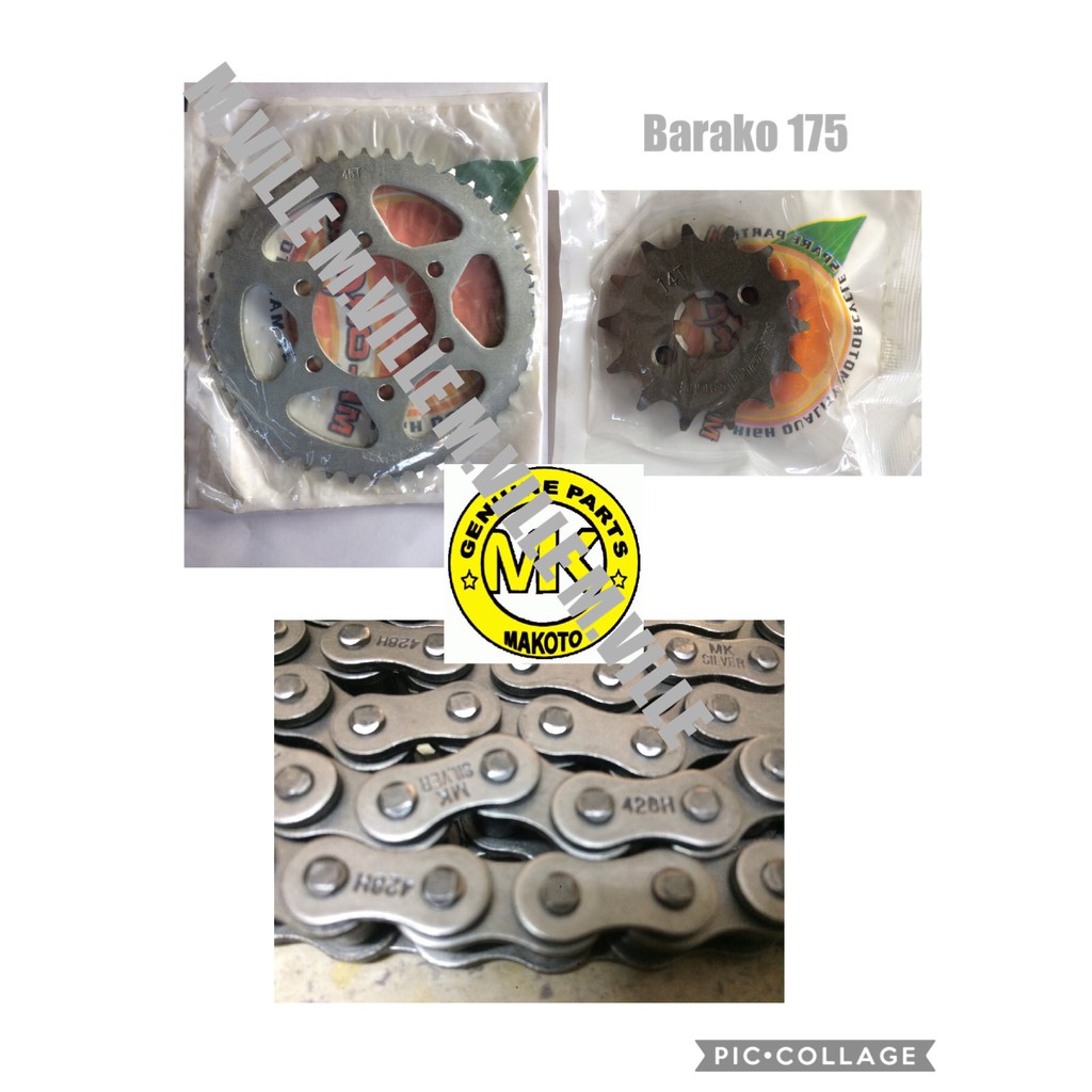 Makoto Chain sprocket set for BARAKO | Shopee Philippines