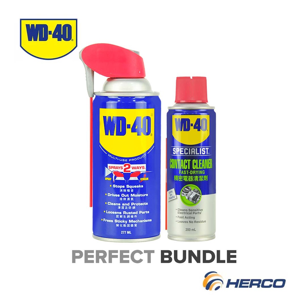 WD-40® Specialist™ Fast Drying Contact Cleaner 200ml + WD-40® Multi-Use ...