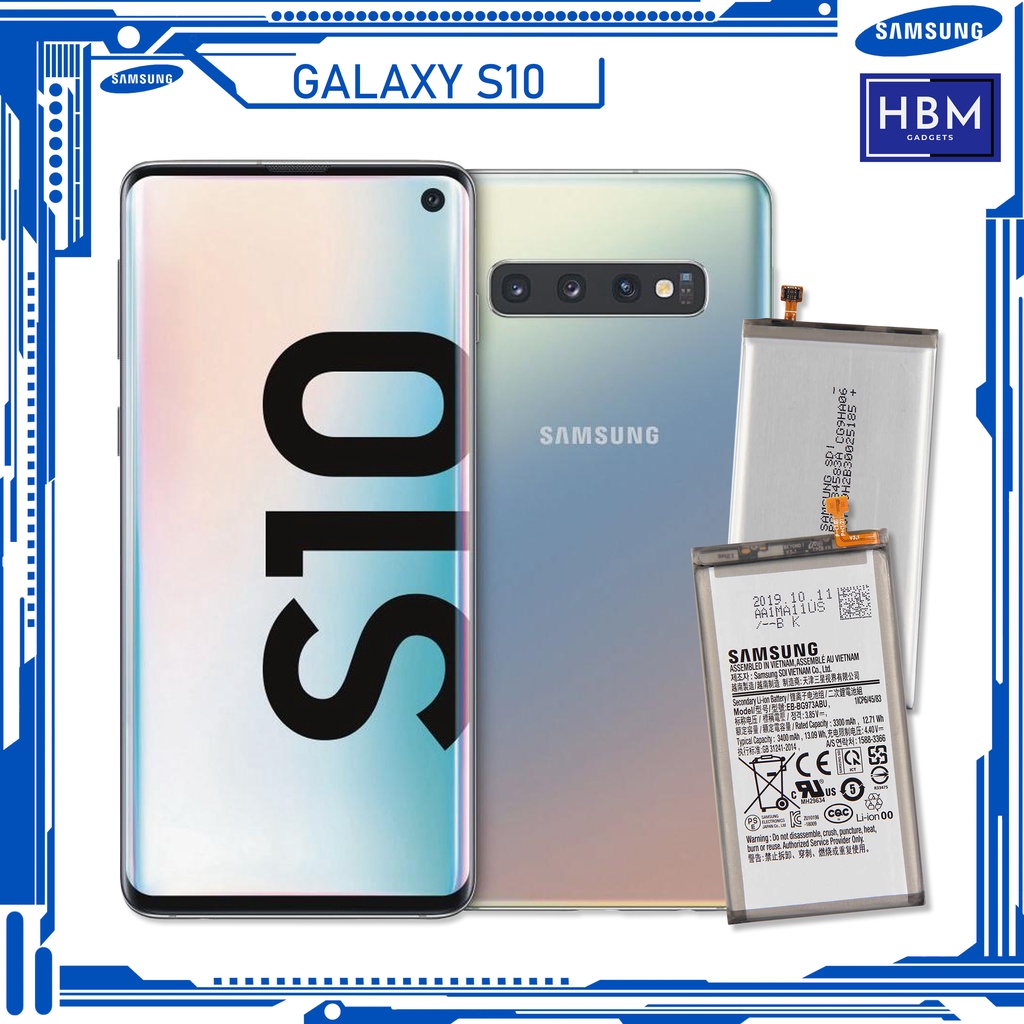 Original Samsung Galaxy S10 Battery Model Eb Bg973abu 3400mah Original Battery Shopee 9989