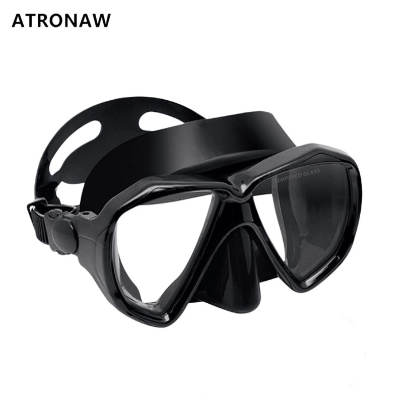 ATRONAW Antifog Tempered Glass Diving Mask Swimming Goggles for Adults