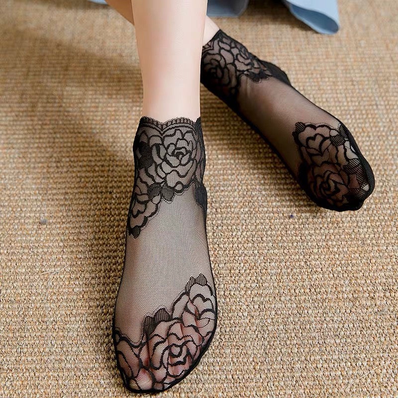 Women lace silk socks - Autumn Winter Collection