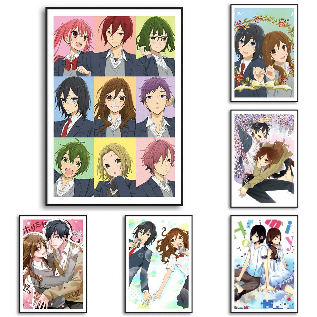  Japan Anime Poster Hori And Miyamura (Horimiya) Student  Dormitory Room Bedroom Poster Canvas Wall Art Prints for Wall Decor Room  Decor Bedroom Decor Gifts 24x36inch(60x90cm) Unframe-style: Posters & Prints