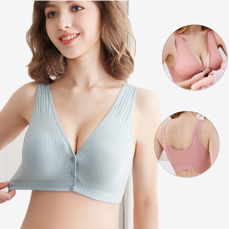 Breastfeeding Bras Cotton Maternity Nursing Bra For Feeding Pregnant Women  Underwear Intimate Clothes Brasier Lactancia Wire