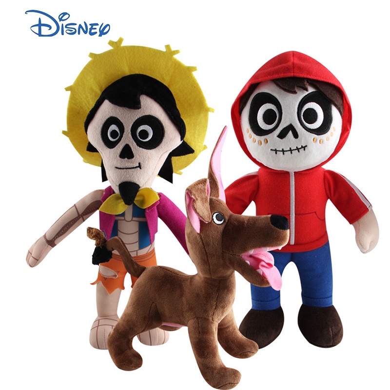 30cm Cartoon Disney Movie COCO Pixar Plush Toys Miguel Hector Dante Dog ...