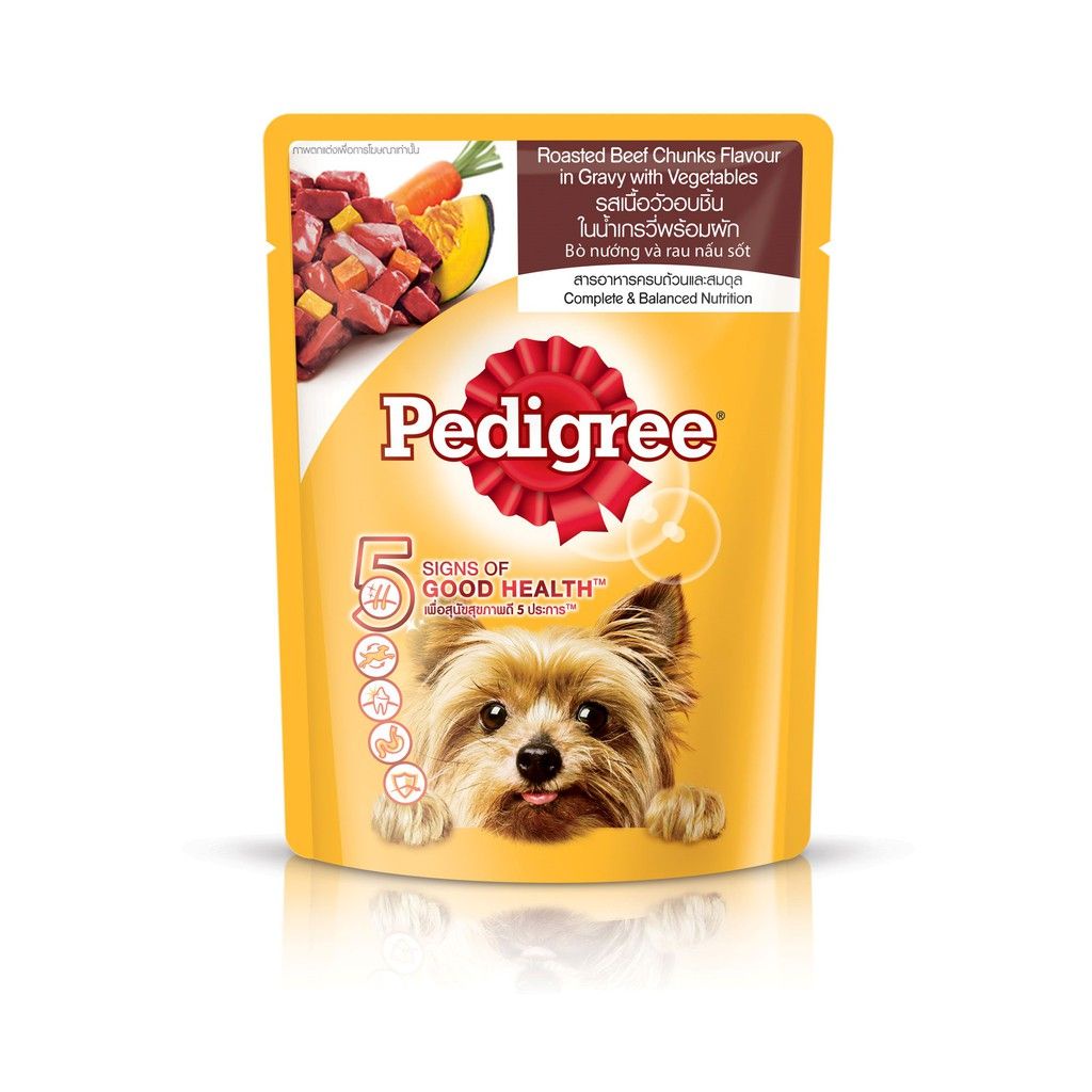 Pedigree Roasted Beef Chunks in Pouch 80g | Shopee Philippines