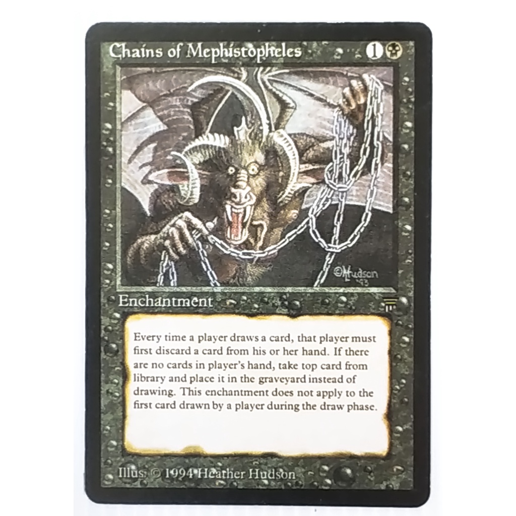 MTG Card Black CoreVintage SetEnchantingChains of Mephistopheles