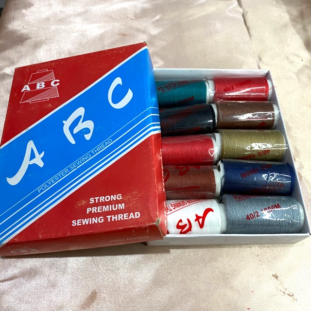 ABC Sewing Thread Big 10pieces Sinulid Sewing Thread Set Assorted Color ...