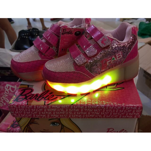 Barbie shoes with store lights