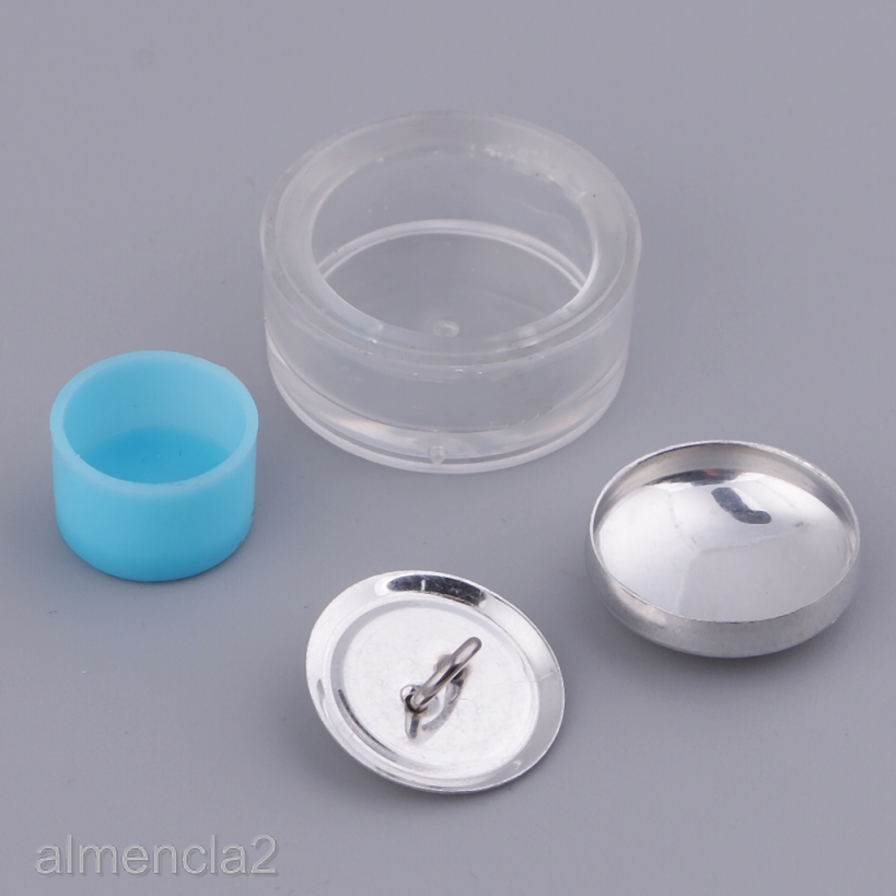 20 Set Machine Button Cloth Button Base Semi-finished Craft DIY 20mm ...