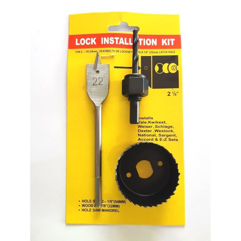 Lock Installation Kit 2⅛ Hole Saw Shopee Philippines