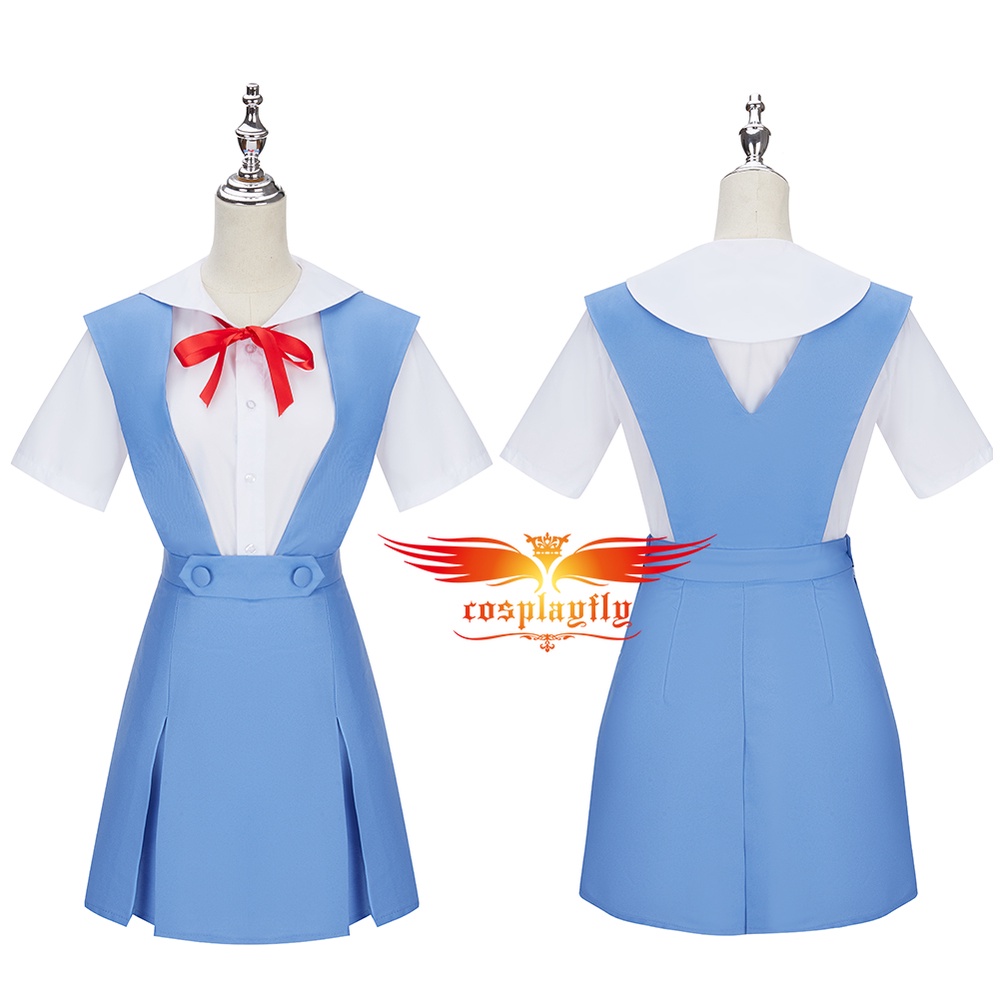 Adult Anime Girls Summer Dress Asuka Ayanami Rei Soryu Tokyo Cosplay Maid Costume Women Adult 