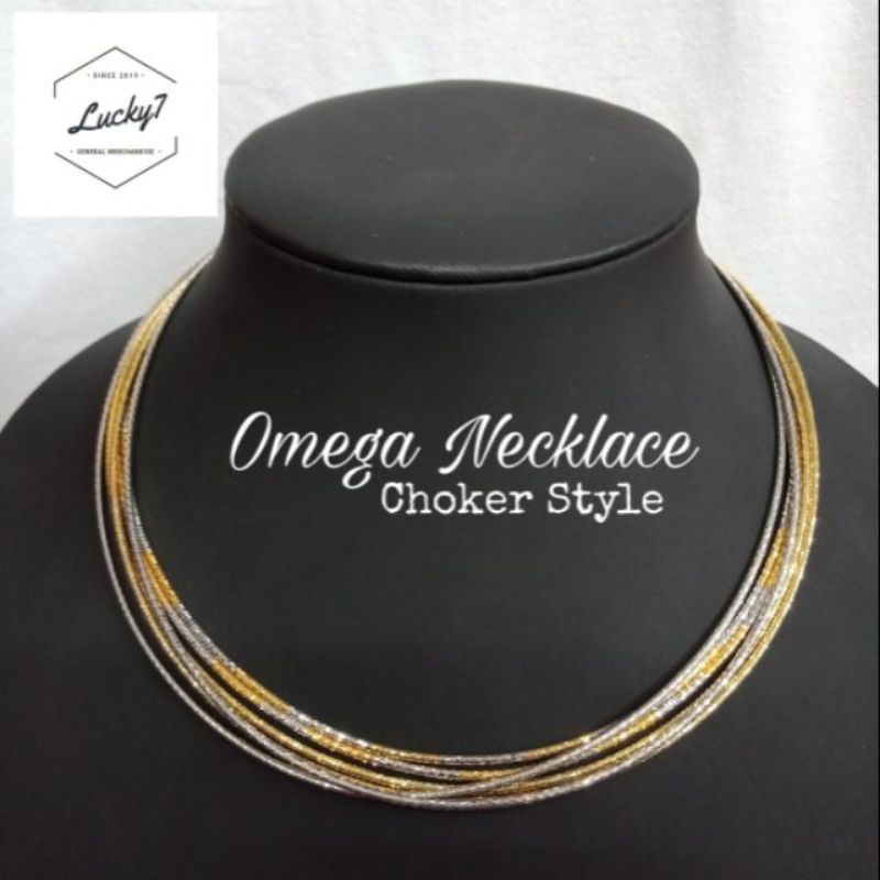 COD 10K Gold Choker Omega Chain Necklace Shopee Philippines