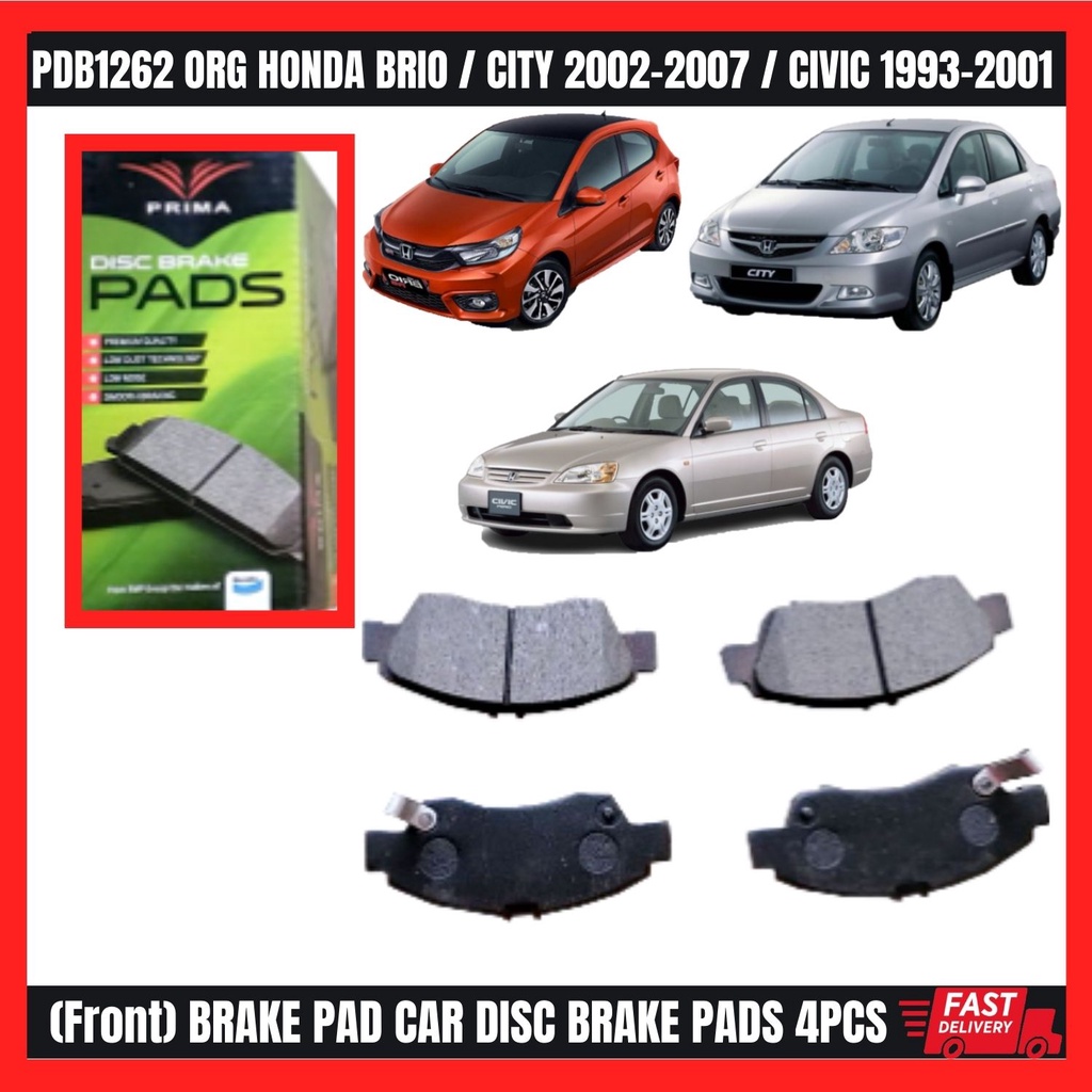 PDB1262 ORG HONDA BRIO / CITY 20022007 / CIVIC 19932001 (Front) BRAKE