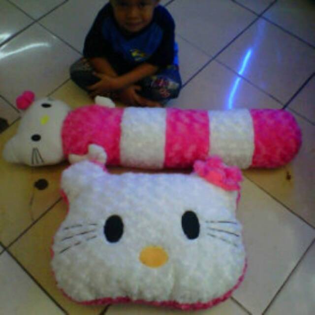 Hello kitty Head Pillow And Character Bolster Set Shopee Philippines
