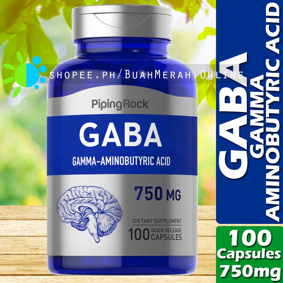 Gaba Gamma Aminobutyric Acid 750mg X 100 Capsules Supplement Shopee Philippines 8968