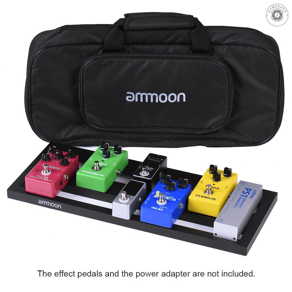 ammoon DB2 Portable Guitar Pedal Board Aluminum Alloy with Carrying Bag Tapes Straps Shopee
