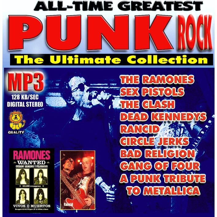 PUNK ROCK MP3 CD plays on CDmp3./PC laptopcdrom/ DVD player | Shopee ...
