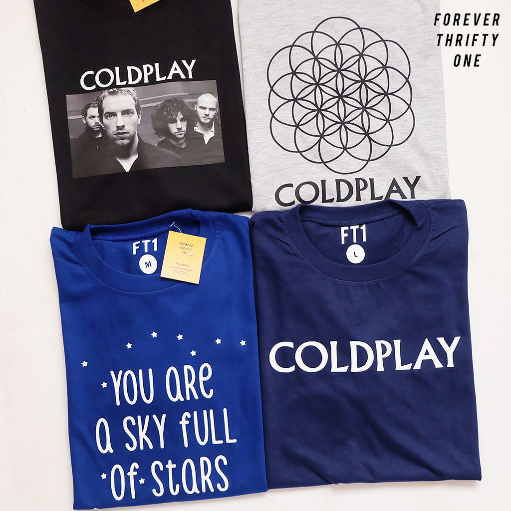 T-shirt Coldplay Unisexe - Coton Classique Noir - Idée Cadeau Musique