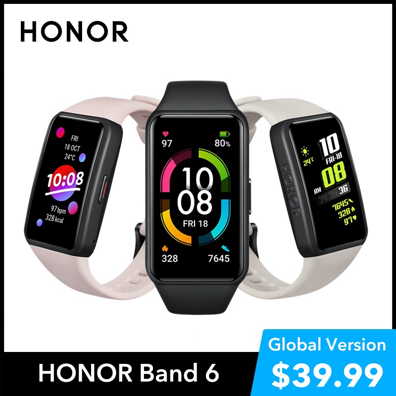 ZF HONOR Band 6 Global Version SpO2 Heart Rate Monitor Watch Smartwatch