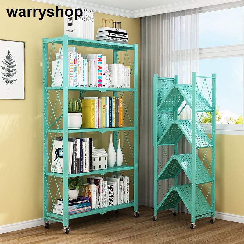 Free installation bookshelf floor rack bedroom simple small movable ...