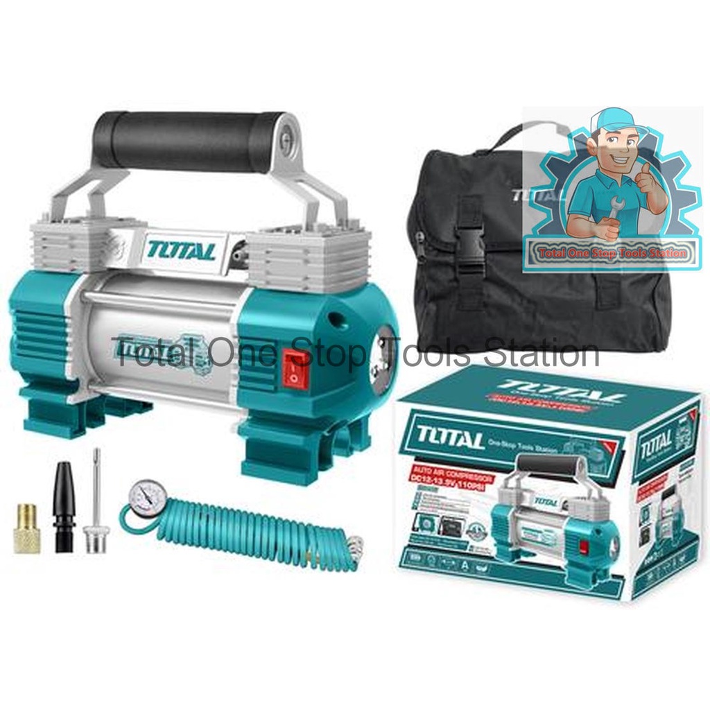 TOTAL Auto air compressor 120psi Premium Industrial TOOLS TTAC2506 ...