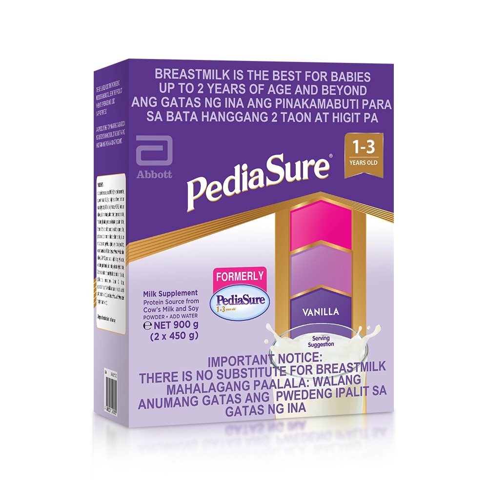 Pediasure Vanilla 900g for Kids 1-3 Years Old Milk Supplement Powder ...