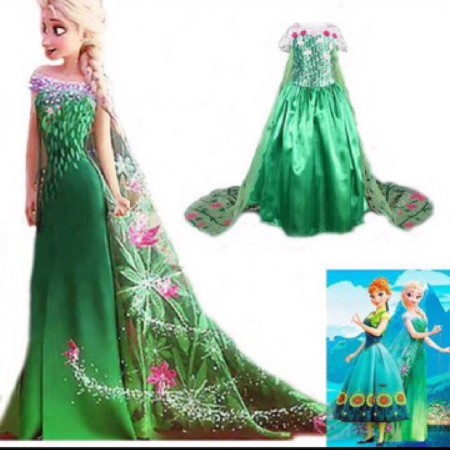 Elsa green clearance dress