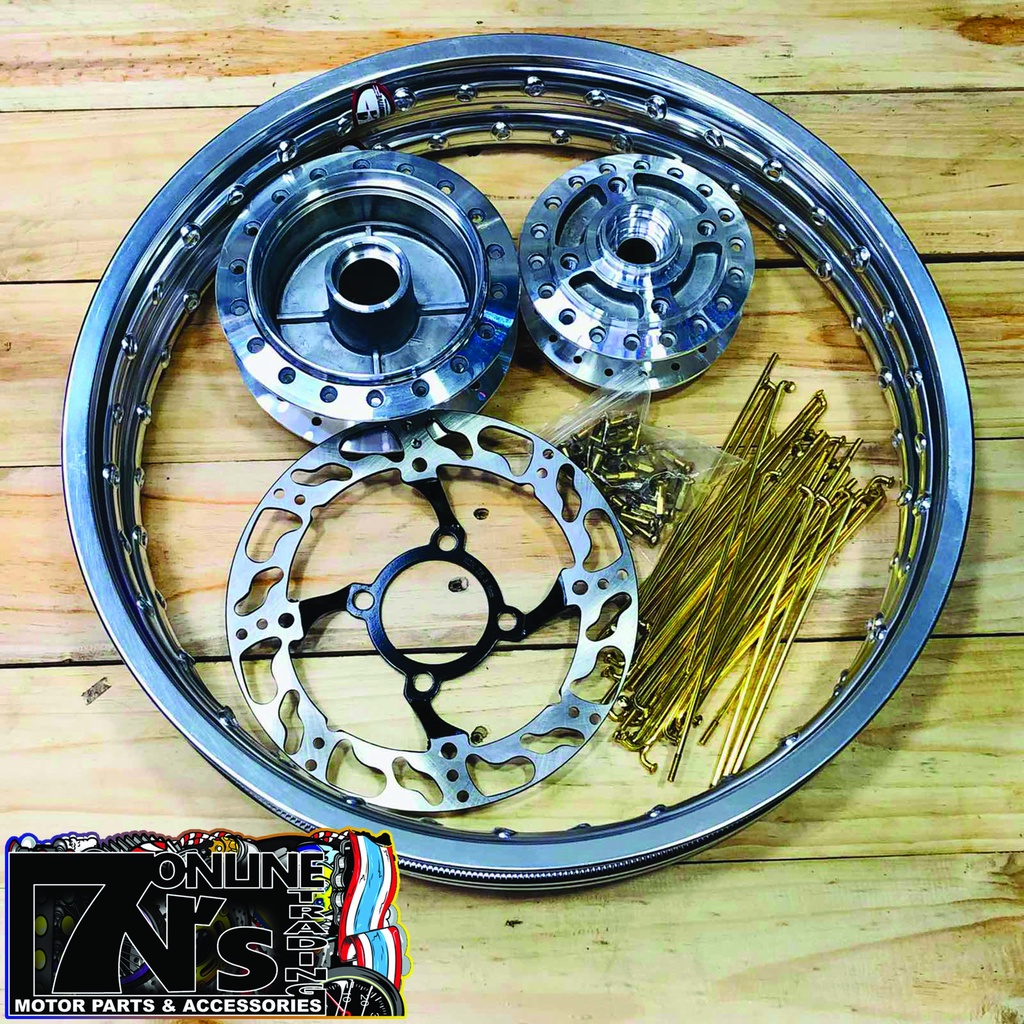 RIMSET THAILOOK (Rim, hub, disc, GOLD rios) Standard 17x1.4 F/R - Wave ...