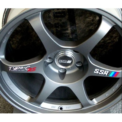 1SET 4PCS High Grade RIM Sticker Reflective TYPE-C RS SSR rim ...