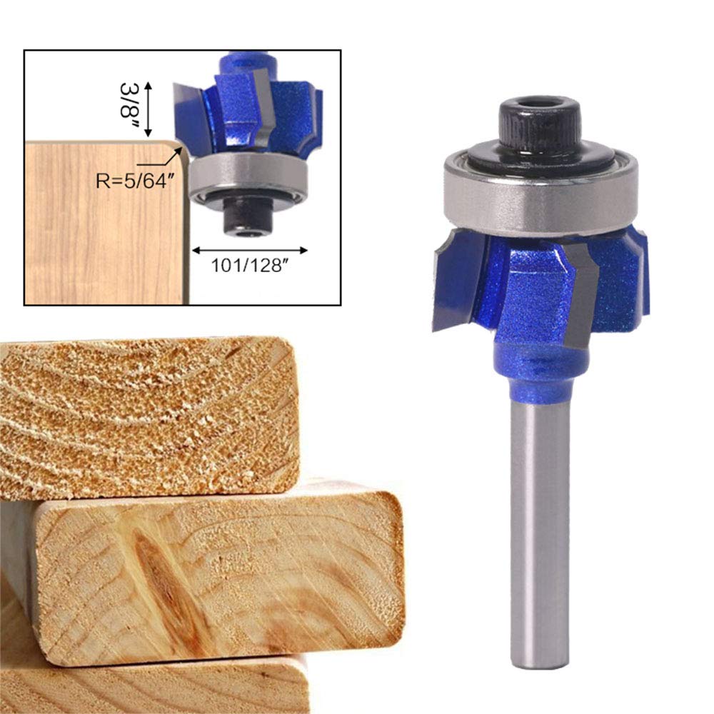 Roundover Router Bit 4-Teeth Mini Radius, 1/4